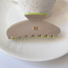 New Korean metal bobby pin Letter B acetate leopard claw clip Sweet large hair shark clip