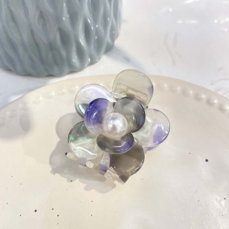 New Flower Acetic Acid Claw Pearl Hairpin Light Luxury Accessory