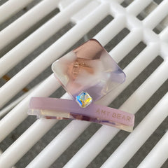 New acetic acid hair clip elegant rhinestone temperament claw clip acetate shark clip hair accessories