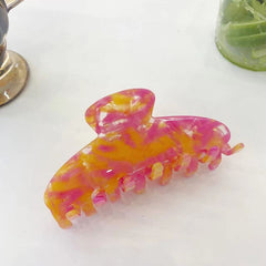 New Summer Clear Floral Acetate Clip Color large simple Dopamine Shark clip Jelly texture hairpin