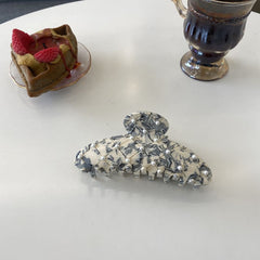 Korean new pearl acetic acid clip diamond claw small fragrant wind hairpin temperament light luxury shark clip