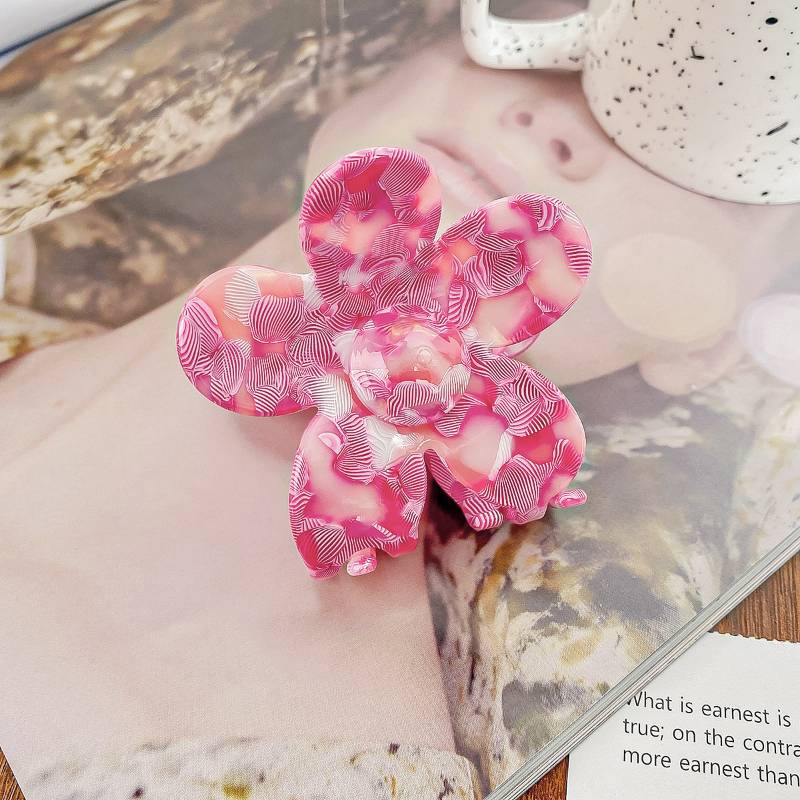 Korea Acetic Acid Flower Hair Claw Clip Aesthetic Accessories