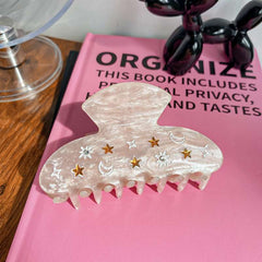 Star Moon hair claw clip rhinestone shark clip light luxury texture Valentine's Day hairpin Accessories