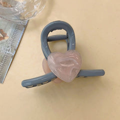 Summer 2023 new love hairpin female cross heart clip feeling temperament shark clip