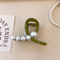 ins simple claw clip women 2023 new pearl hairpin temperament shark clip