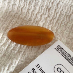 Korea Ins wind gold label cream small thick oval hair clip fringe side duck beak clip