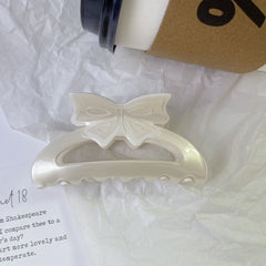 Korean cream bow claw Butterfly Acetate hairpin Premium Spice Girl Shark clip hair accessories