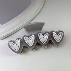 New creative design heart clip girl pink acetic love hair clip sweet cute shark clip hair accessories