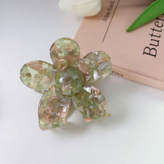 Korean fashion acetic acid flower clip acetate hair clip shark clip large flower hair accessories