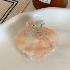 Personality Niche shell Shape Color acetic acid rhinestone Delicate claw small side hair clip Hair accessories