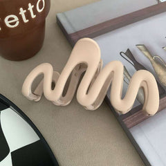 2023 Fashion Wave Large Hair Claw Clip Jumbo Matte Hair Accessories