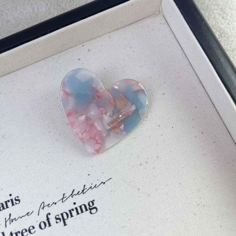 Autumn Winter Love Leopard Acetic Acid Side Clip Girl Accessories