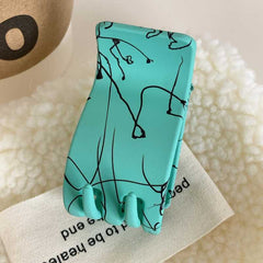 Small frosted spray hair clip Back hair clip for women's high ponytail hair clip