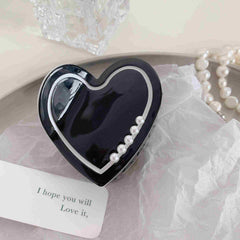 Korean acetic acid hairpin purple pink pearl love shark clip fashion hairpin new style Heart hair claw clip