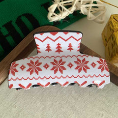 New oversized Christmas claw clip Festive back Hair Curl Shark clip cute claw hair accessories