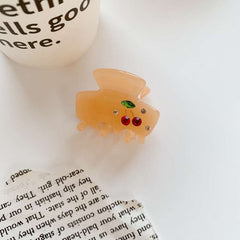 Korean girl small claw acetic acid cute wind cherry bangs clip broken hair clip shark clip hair accessories wholesale