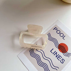 Chic minority acetic acid clip retro temperament hollow leopard hair clip square hair accessories