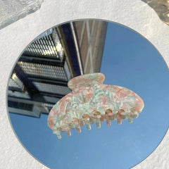 Korean new acetic acid claw clip flower series cute sweet large hair claw shark clip personality hair accessories