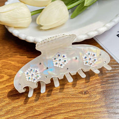 Christmas hairpin temperament beautiful snowflake claw clip large hairpin hair accessories hair shark clip