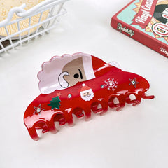 Christmas claw clip fun snowman Elk hair claw shark clip cute hair accessories