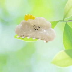Milk cute clouds white hair small claw clip acetic acid hair clip rainbow raindrop shark clip hair accessories