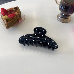 Korean new pearl acetic acid clip diamond claw small fragrant wind hairpin temperament light luxury shark clip