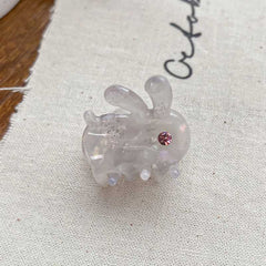 Cute rabbit acetic acid hair clip Side clip rhinestone bangs and sweet girl hair clip hair accessories