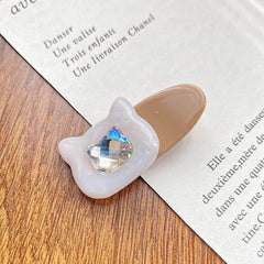 Cute Cartoon Cat Hairpin Acetate Rhinestone Duck Clip Accessory