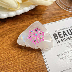 Cute cat ears hair clip Acetate snowflake clip half tied hair ponytail clip Sweet Hair Claw