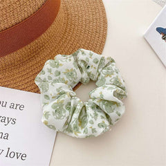 Small fresh fabric flower scrunchie Hair accessories Female ponytail high stretch large scrunchie 2023 new