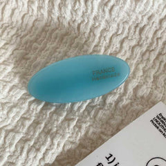 Korea Ins wind gold label cream small thick oval hair clip fringe side duck beak clip