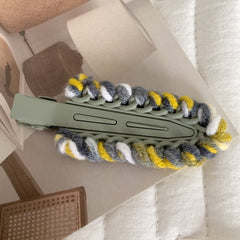 Rainbow Cute little shovel hair clip surfboard duck beak clip woolen yarn hair barrette