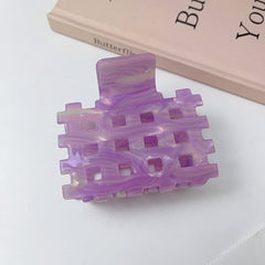 New hollow square clip simple high acetic acid clip French shark clip hair claw women hair accessories