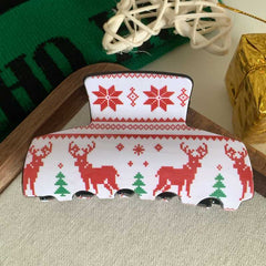 New oversized Christmas claw clip Festive back Hair Curl Shark clip cute claw hair accessories