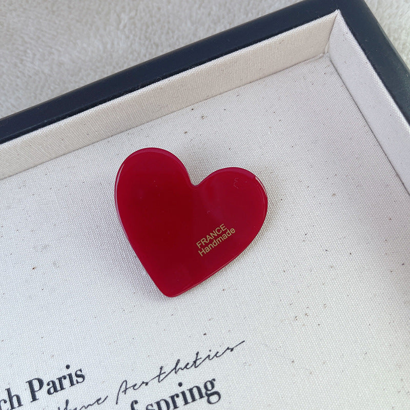 Autumn Winter Love Leopard Acetic Acid Side Clip Girl Accessories