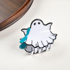 New spooky Halloween ghost clip accessories for women with shark hair clip