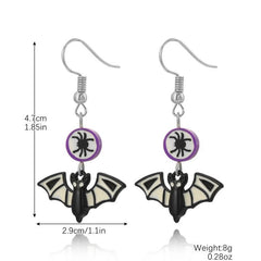 Halloween earring set Pumpkin Bat Skull earrings explosive Halloween earrings
