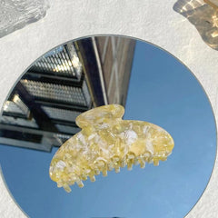 Korean new acetic acid claw clip flower series cute sweet large hair claw shark clip personality hair accessories