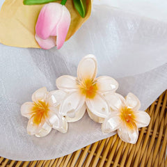 Fashion Flower Plumeria Large Shark Hair Clip Seaside Accessory