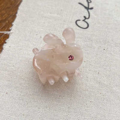 Cute rabbit acetic acid hair clip Side clip rhinestone bangs and sweet girl hair clip hair accessories