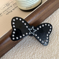 Korean Sweet Duckbill Clip Five-Point Star Bow Hairpin Accessory