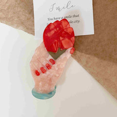 Korean small Daisy tulip hairpin Acetate hairpin temperament flower hairpin Sunflower shark clip