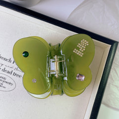 Dopamine advanced sense butterfly claw clip gem acetic acid hair clip temperament girl shark clip hair accessories