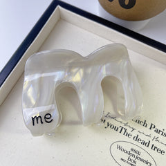 New Korean wave claw clip high letter acetic acid clip simple temperament hairpin shark clip hair accessories