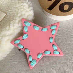 Five-pointed Star top clip advanced Barrette star love velvet hair clip cute girl duck beak clip bangs side clip
