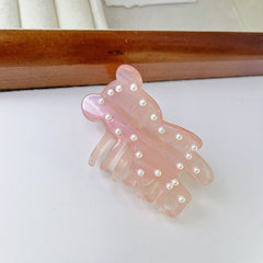 New Bear Pearl Acetic Acid Hair Clip Cute Shark Ponytail Accessory