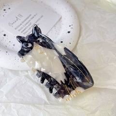 New French large cat hair claw tortoiseshell Siamese Orange cat acetate hairpin Cat shark clip women hair accessories