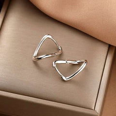 Metal Marble earrings small earring simple commuter ins high-grade earrings