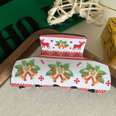 New oversized Christmas claw clip Festive back Hair Curl Shark clip cute claw hair accessories