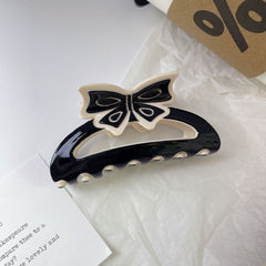 Korean cream bow claw Butterfly Acetate hairpin Premium Spice Girl Shark clip hair accessories